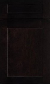 Espresso stained cabinet finish